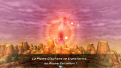La Plume Diaphane se transforme en Plume Vermillon.