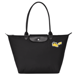 Longchamp Sac épaule noir avant.png