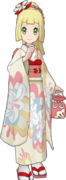 Le look saisonnier de Lilie dans Pokémon Masters EX.