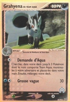 Grahyena de Team Aqua (EX Team Magma VS Team Aqua 30)