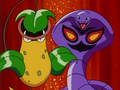 Arbok (de Jessie) et Empiflor (de James)