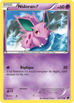 Nidoran♂ (Noir & Blanc Glaciation Plasma 43)