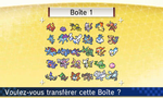 La Banque Pokémon permet de stocker des Pokémon qui peuvent être déplacés par boîtes.