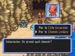 Moment où le joueur doit choisir vers quel donjon aller.