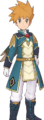 Le look de Blue célébrant les 7 ans de Pokémon Masters EX.