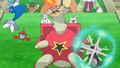 Motisma-Dex (de Sacha), Goupix d'Alola (de Lilie), Boumata (de Kiawe), Ossatueur d'Alola (de Kiawe) et Togedemaru (de Chrys)