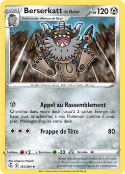 Berserkatt de Galar (Épée et Bouclier Poing de Fusion 181)