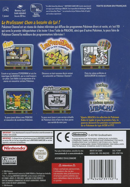 Fichier:Jaquette de Pokémon Channel (verso).png