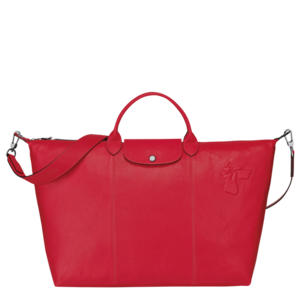 Longchamp Sac de voyage rouge avant.png