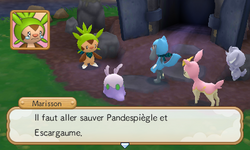 Bien que terrifiée, la partenaire est résolue à secourir ses camarades.