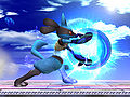 Lucario en pleine forme.