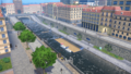 La partie ouest, traversant l'Avenue Rose.