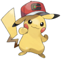 Artwork du Pikachu à la Casquette Monde pour Pokémon Épée et Bouclier.