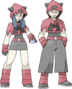Artwork des Sbires Team Magma dans Pokémon Rubis et Saphir.