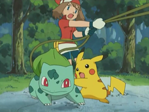 AG086 - Bulbizarre de Flora et Pikachu de Sacha.png