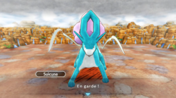 L'équipe face à Suicune.