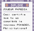 Pokédex de Johto (capture d'écran OAC)