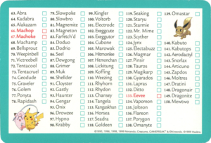 Pokémon Jr. - Checklist verso.png