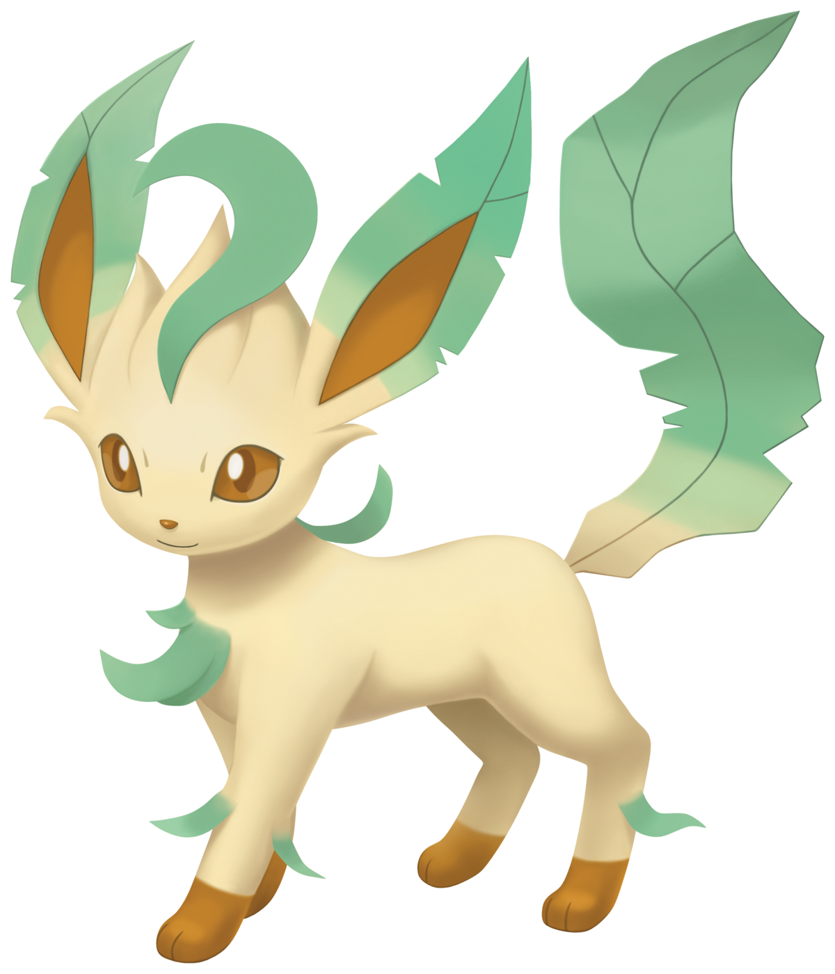 Dessin Pokemon Evoli Et Ses Evolution En Couleur Phyllali — Poképédia